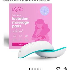 LaVie Warming Lactation Massage Pads - White and Teal